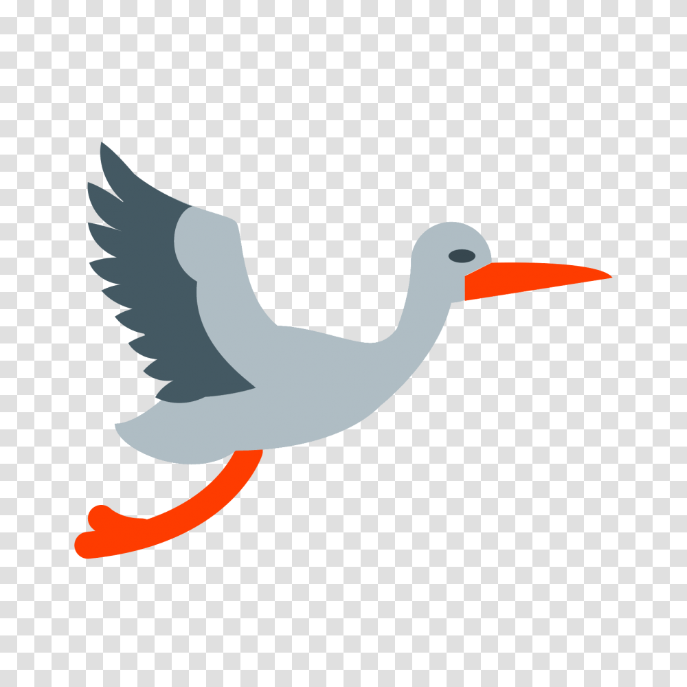 Flying Stork Icon, Waterfowl, Bird, Animal, Beak Transparent Png