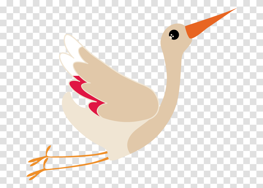 Flying Stork Wall Sticker, Bird, Animal, Beak, Crane Bird Transparent Png