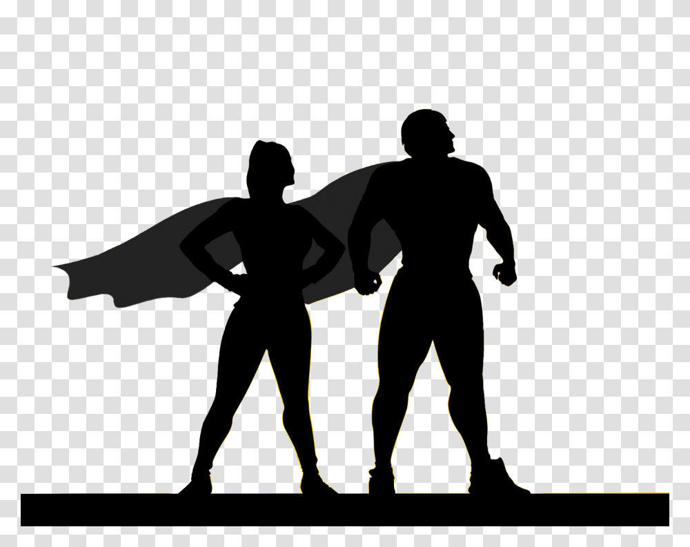 Flying Superhero Silhouette Clip Art, Person, Hand, People, Shorts Transparent Png