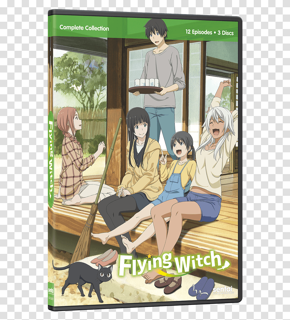 Flying Witch Anime Logo, Poster, Person, Manga, Comics Transparent Png