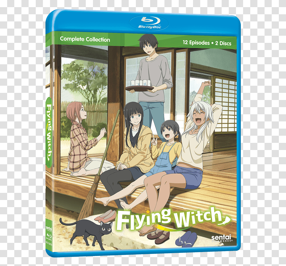 Flying Witch Blu Ray, Person, Manga, Comics, Book Transparent Png
