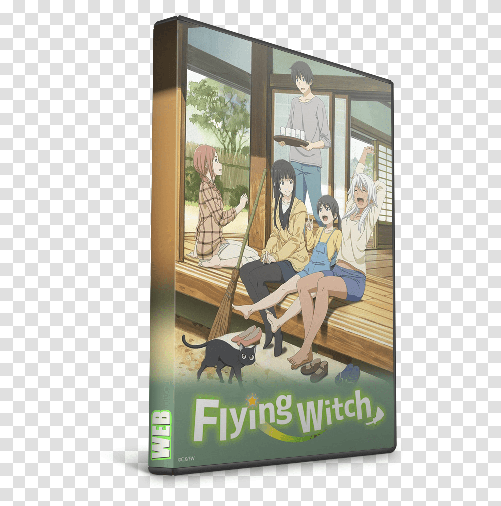 Flying Witch Webrip 720p 1080p Anime Polet Vedmi, Poster, Advertisement, Person, Comics Transparent Png