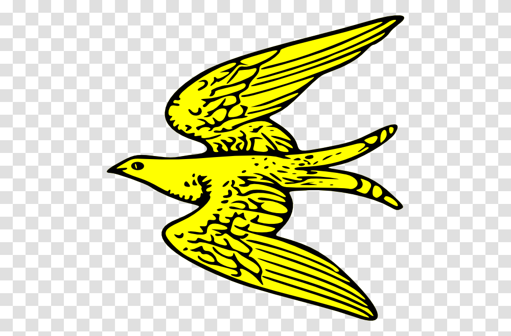 Flying Yellow Bird Clip Art Free Vector, Banana, Plant, Food, Animal Transparent Png
