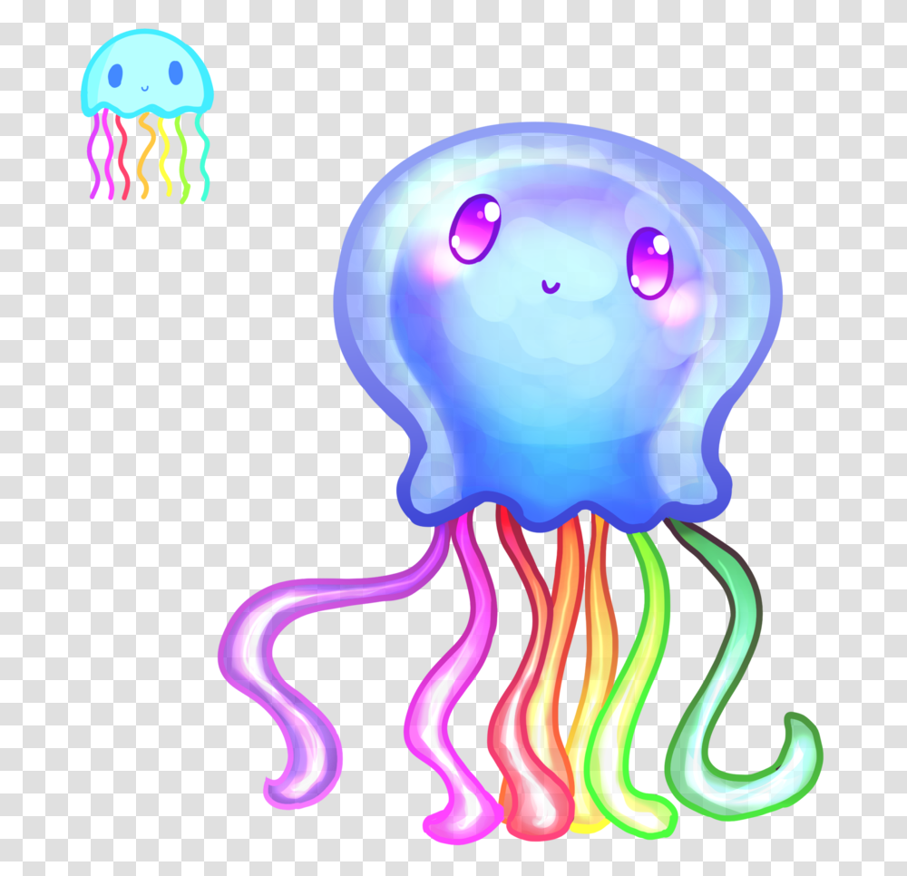 Flyingpings 296 47 Abicat3043 By Flyingpings Cartoon Jelly Fish With Colorful, Jellyfish, Invertebrate, Sea Life, Animal Transparent Png