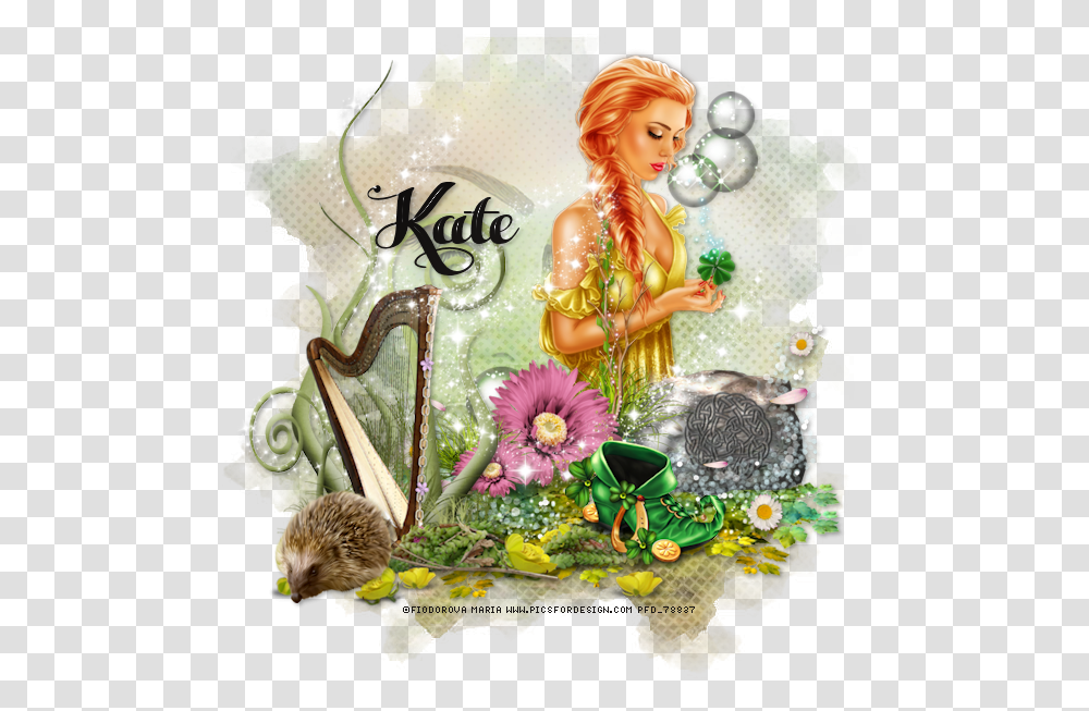 Fm Celticspring Kate Illustration, Plant, Painting, Person Transparent Png