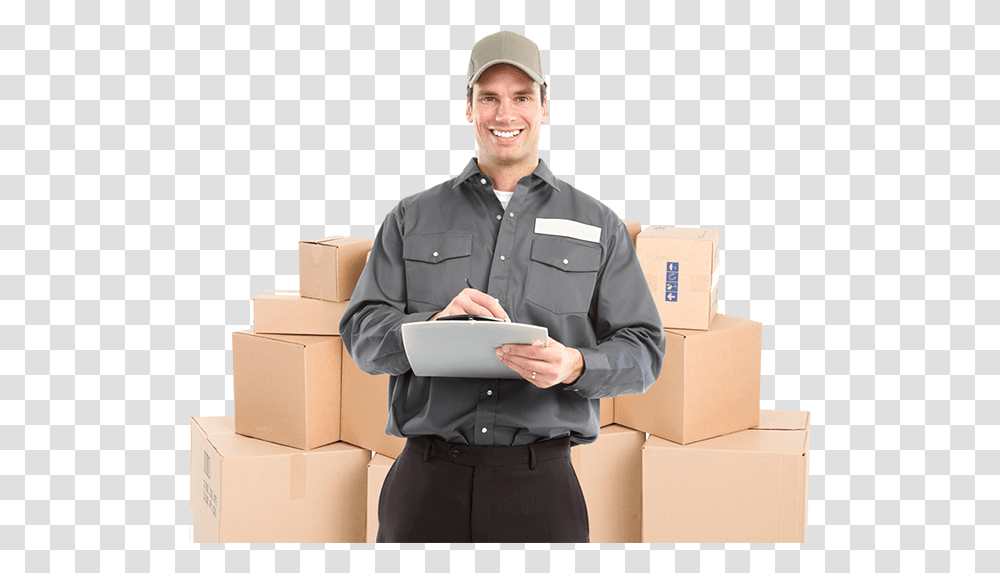 Fmcg Delivery Packer And Mover, Package Delivery, Person, Carton, Box Transparent Png