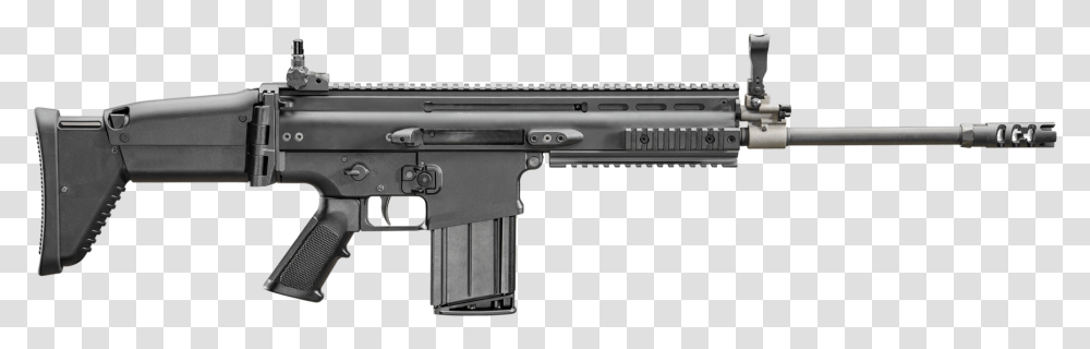 Fn Scar 16 Black, Gun, Weapon, Weaponry, Rifle Transparent Png