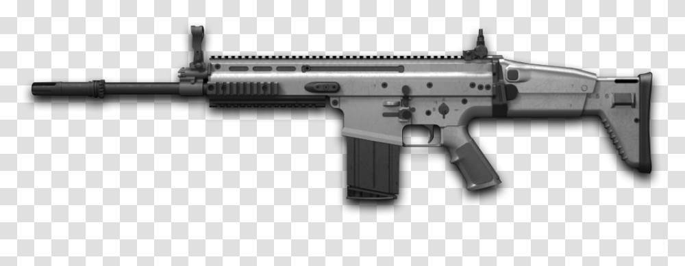 Fn Scar Side View Of Gun, Weapon, Weaponry, Rifle, Shotgun Transparent Png