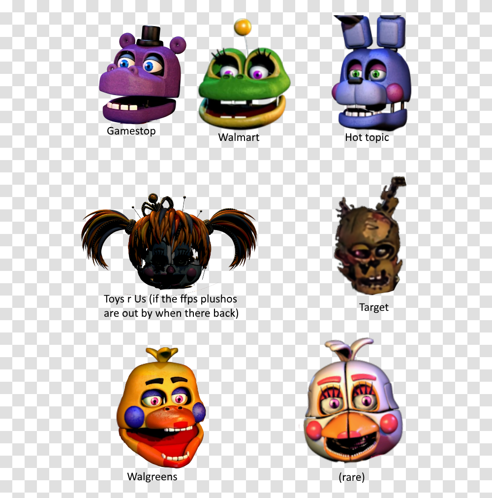 Fnaf Ffps Plushies, Toy, Halloween Transparent Png