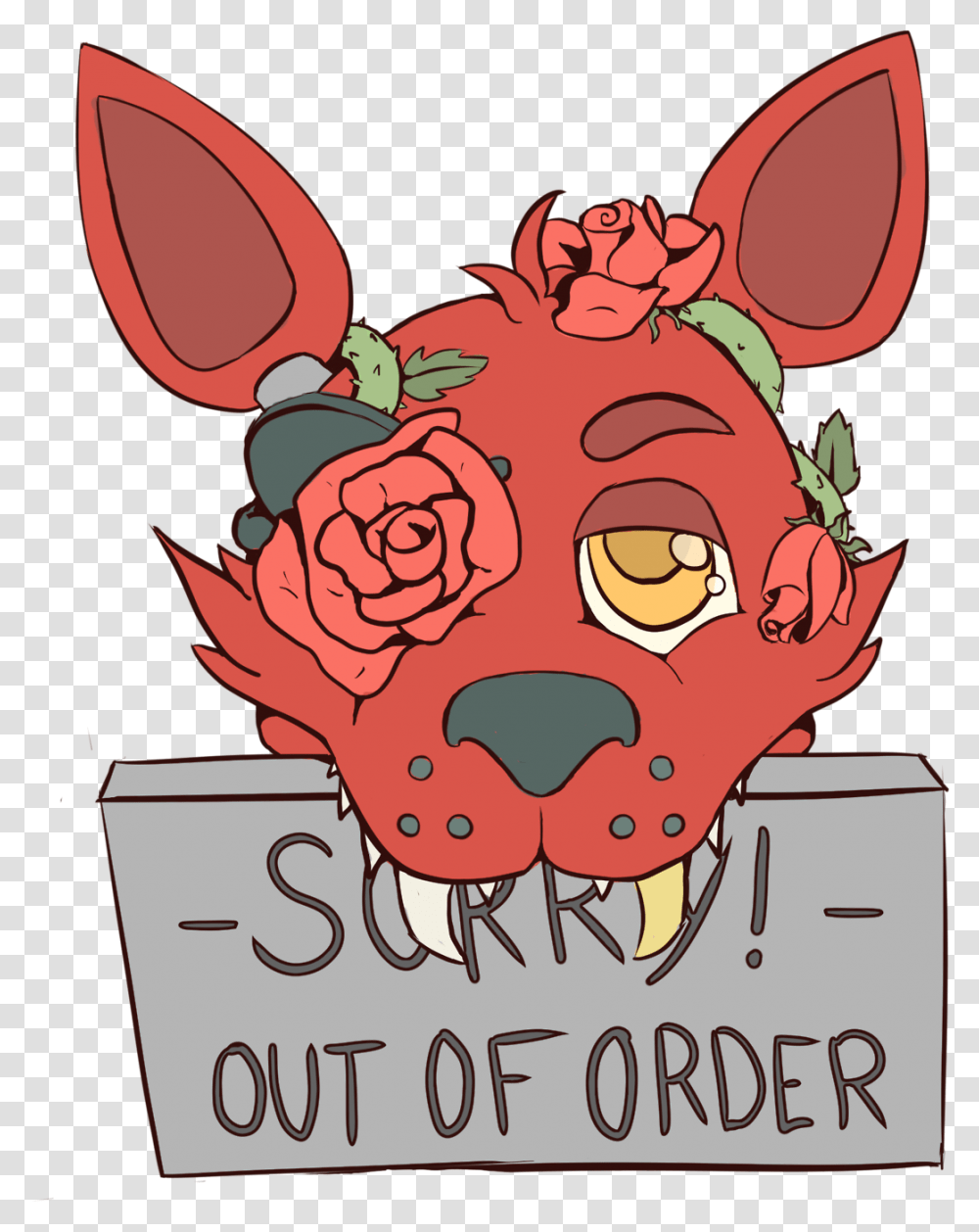 Fnaf Foxy Out Of Order, Poster, Advertisement, Label Transparent Png
