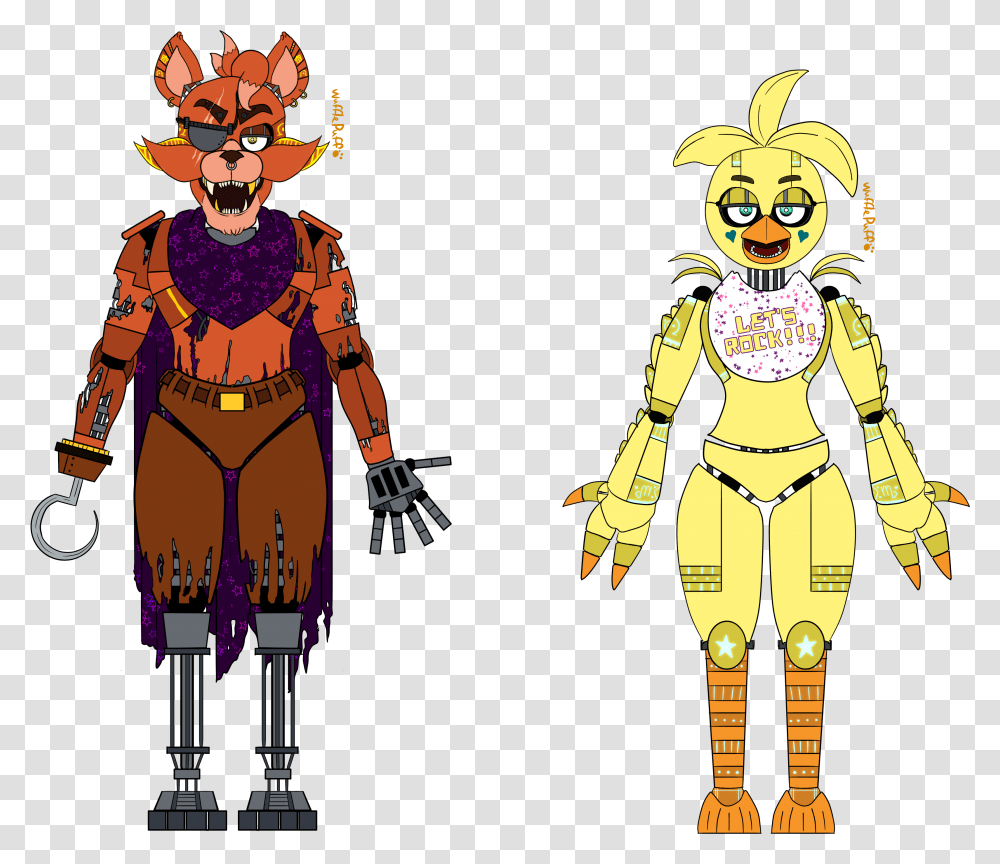 Fnaf Foxy X Chica Art, Person, Human, Costume, Armor Transparent Png