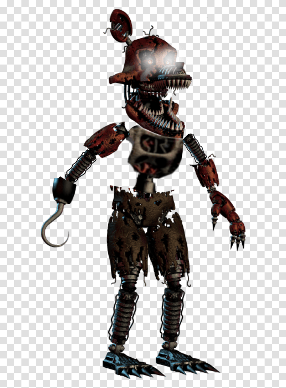 Fnaf Ignited Nightmare Foxy, Person, Human, Quake, Robot Transparent Png
