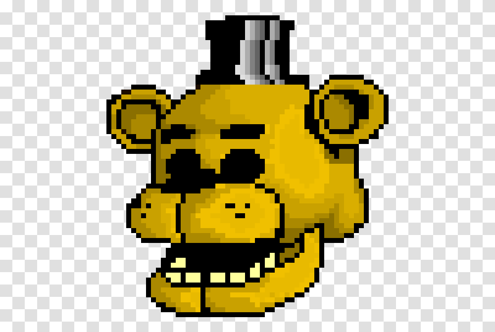 Fnaf Minecraft Pixel Art Freddy, Robot, Pac Man, Bee, Insect Transparent Png
