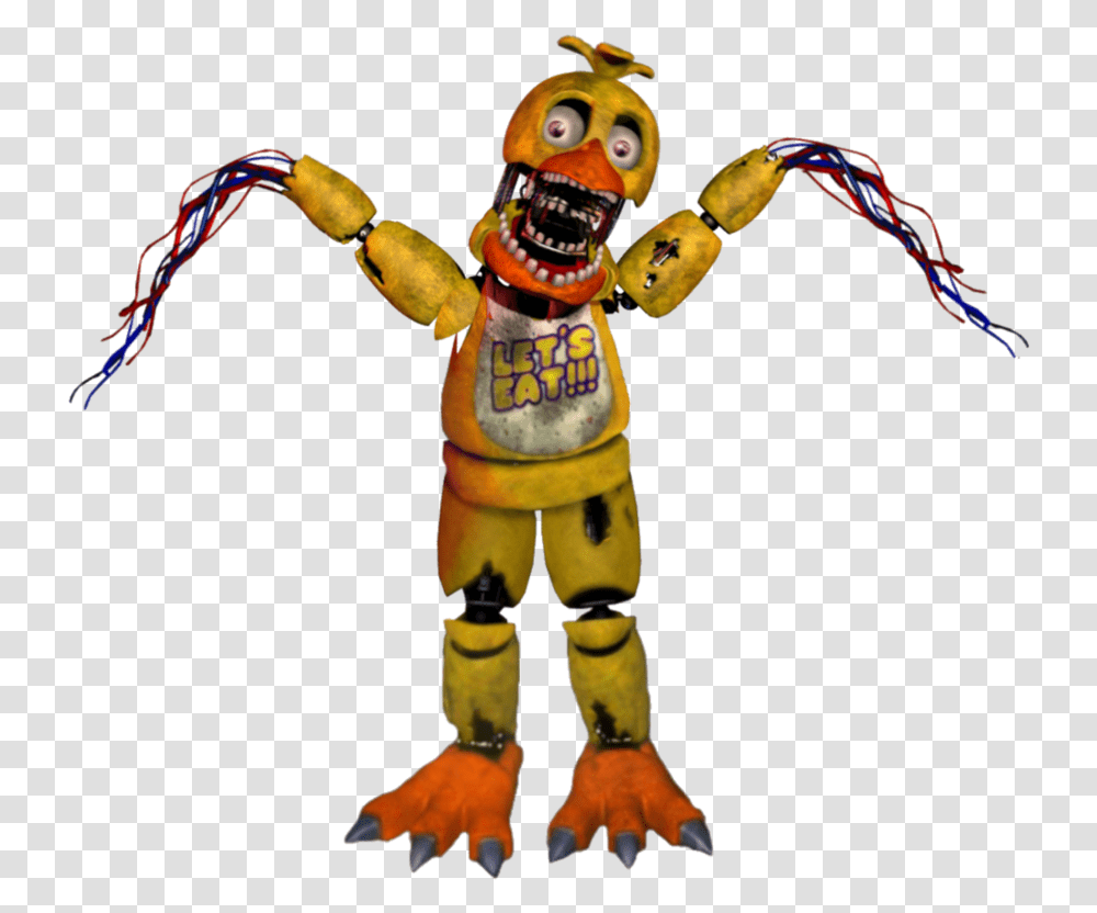 Fnaf Withered Chica Cartoons De Withered Chica, Toy, Figurine, Kite Transparent Png