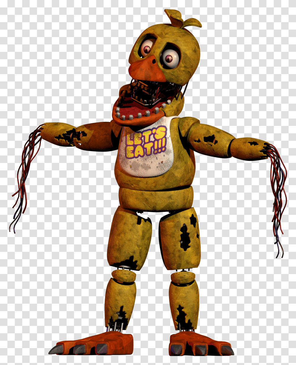 Fnaf Withered Chica Model, Toy, Architecture, Building, Emblem Transparent Png