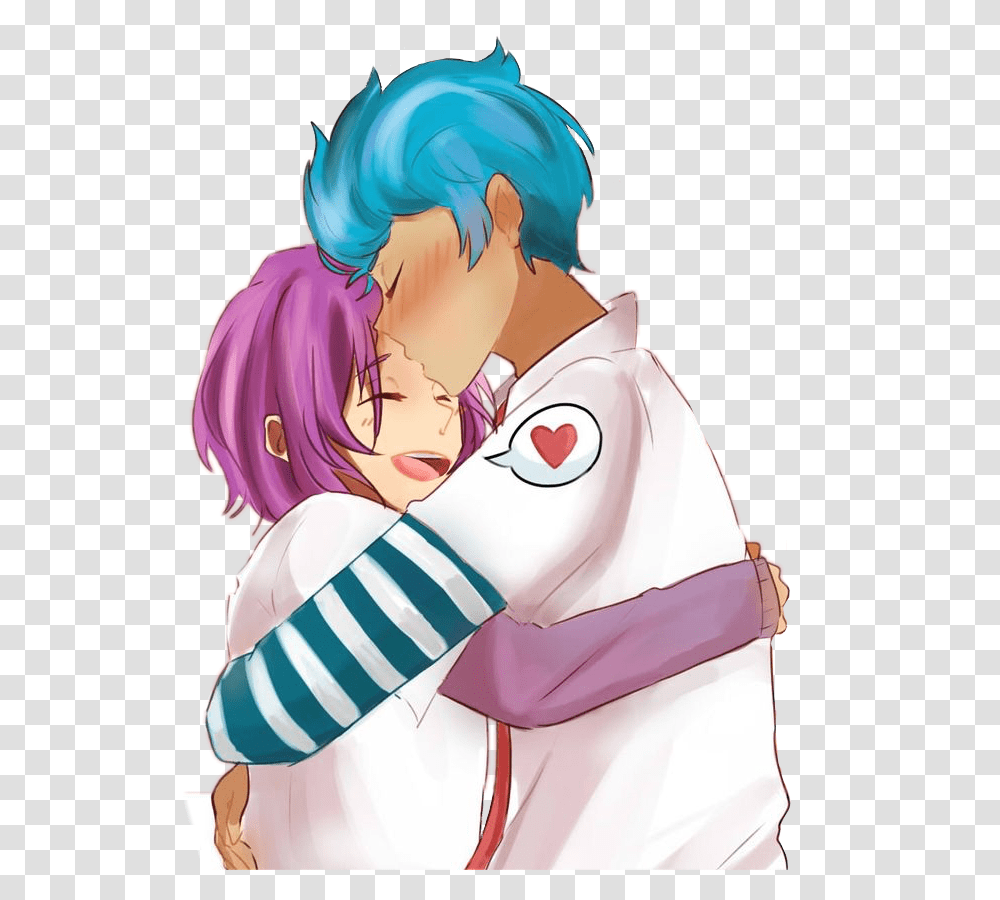 Fnafhs Ship Lovebirds Love Yaoi Kiss Kawaii Five Anime Bon Y Bonnie, Person, Human, Hug, Costume Transparent Png