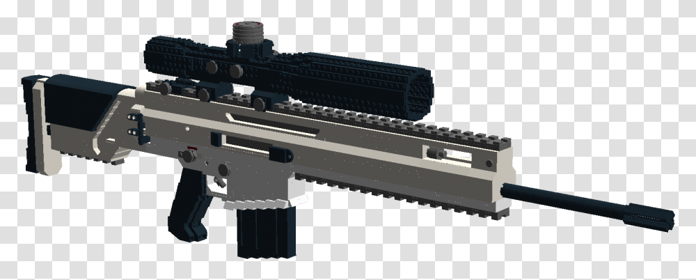 Fnh Scar Bluejay Themeister Intervention Airsoft Sniper Rifle, Gun, Weapon, Weaponry, Shotgun Transparent Png