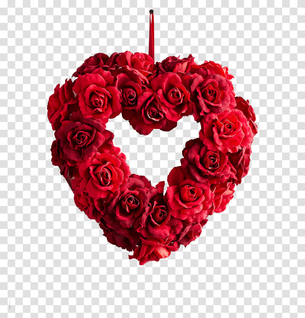 Foam Rose Heart Wreath, Flower, Plant, Blossom Transparent Png