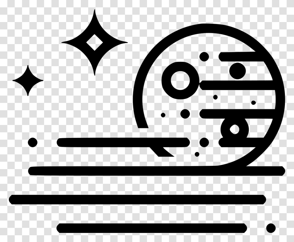 Foggy Stars Moon Svg Icon, Stencil Transparent Png