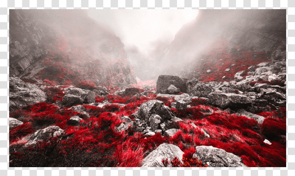 Foggy Valley, Mountain, Outdoors, Nature, Eruption Transparent Png