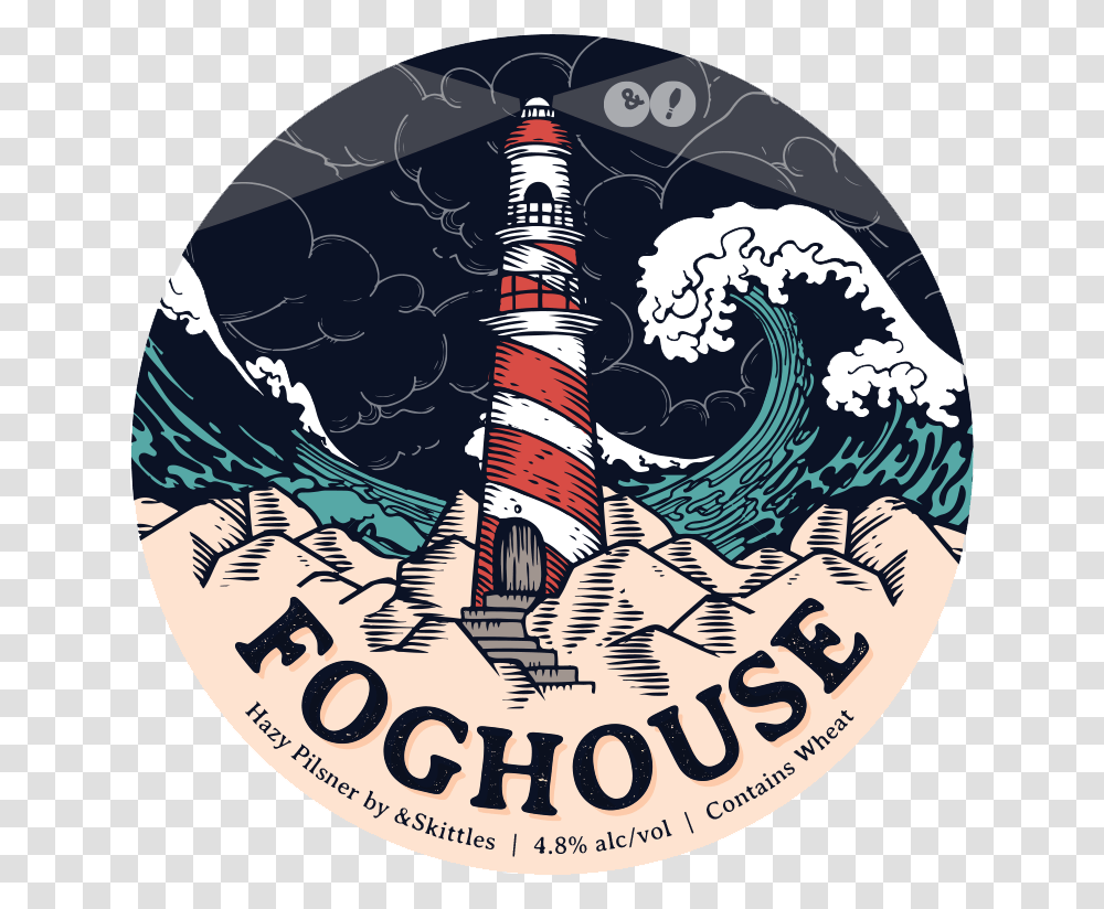 Foghouse Label Lighthouse, Building, Architecture, Tower, Logo Transparent Png