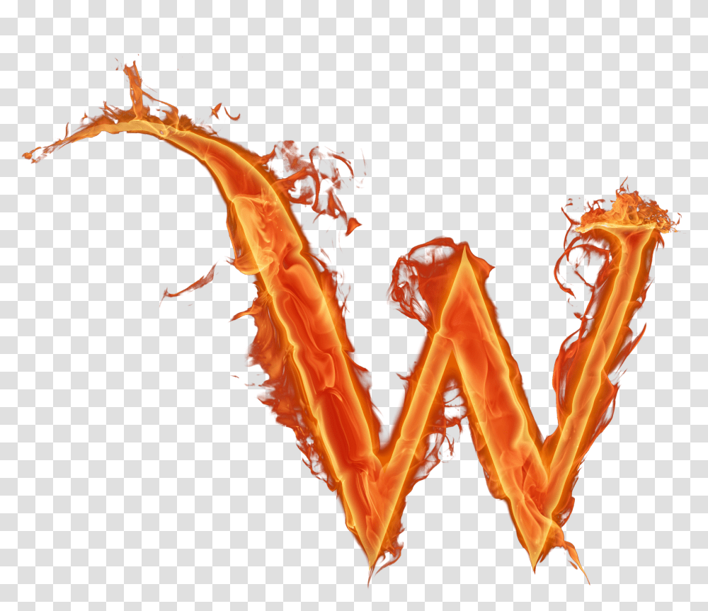 Fogo Lettering Quilts Photoshop Monograms Weed Letter W Fire, Bonfire, Flame, Animal, Sea Life Transparent Png