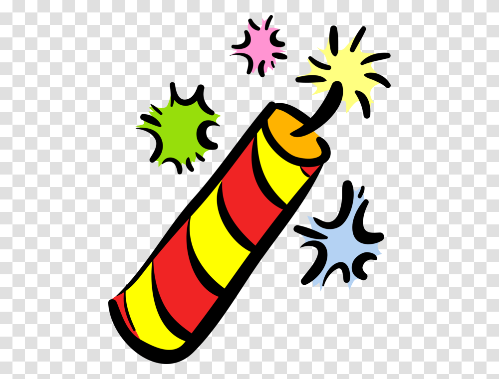 Fogos Vector Illustration Of Firecracker Fireworks Fuoco D Artificio Clipart, Person, Human Transparent Png