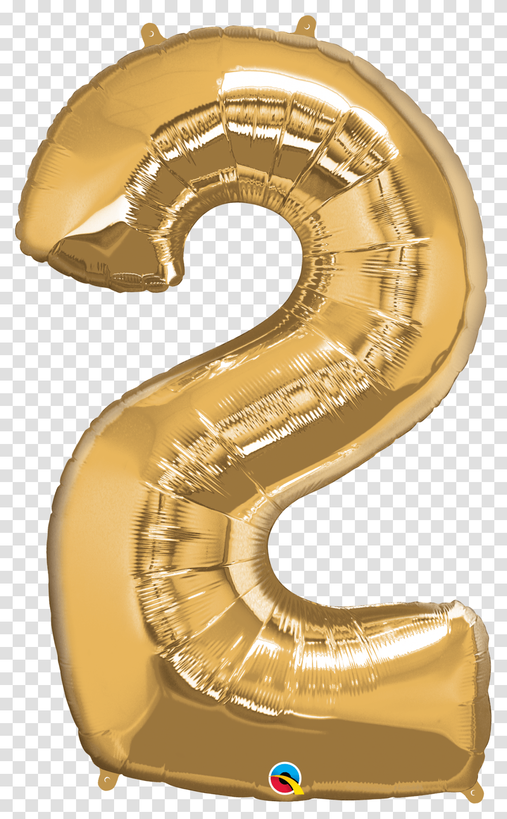 Foil Balloon Number 2 Gold Amp Weight Rose Gold Balloon Numbers, Saxophone, Leisure Activities, Musical Instrument Transparent Png
