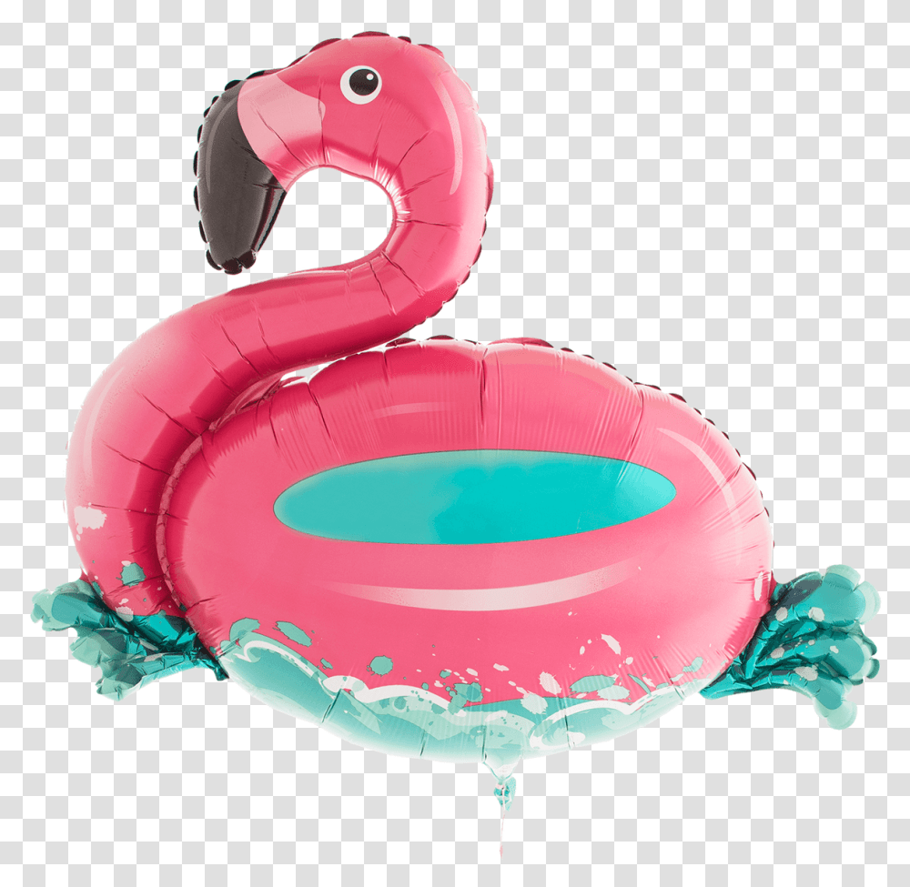 Foil Supershape Floatie Flamingo Balloon, Bird, Animal, Inflatable Transparent Png