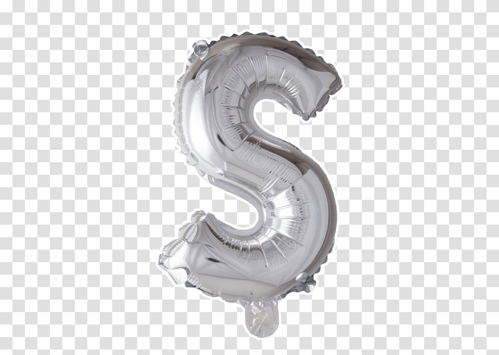 Foilballoon S 16 Balloon Letters Silver S, Jaw, Wedding Cake, Food Transparent Png