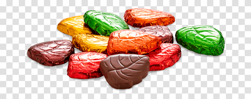 Foiled Fall Leaves Chocolate, Sweets, Food, Confectionery, Dessert Transparent Png