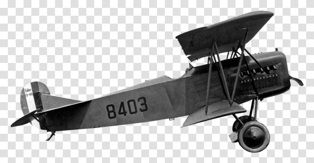 Fokker Airplane Warplane Aeroplanes In The Past, Biplane, Aircraft, Vehicle, Transportation Transparent Png