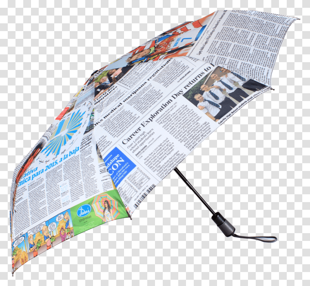 Fold Auto Open Frp News Paper Print, Text, Newspaper, Canopy, Umbrella Transparent Png