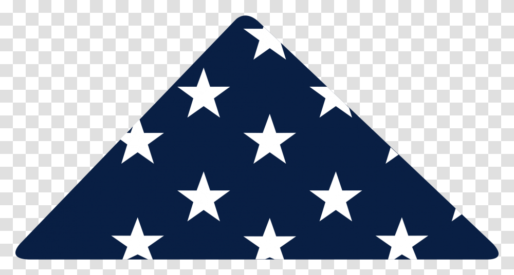 Folded American Flag Clipart, Star Symbol, Apparel Transparent Png