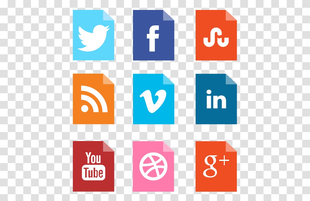 Folded Icons Red Social Media Buttons, Alphabet, Number Transparent Png