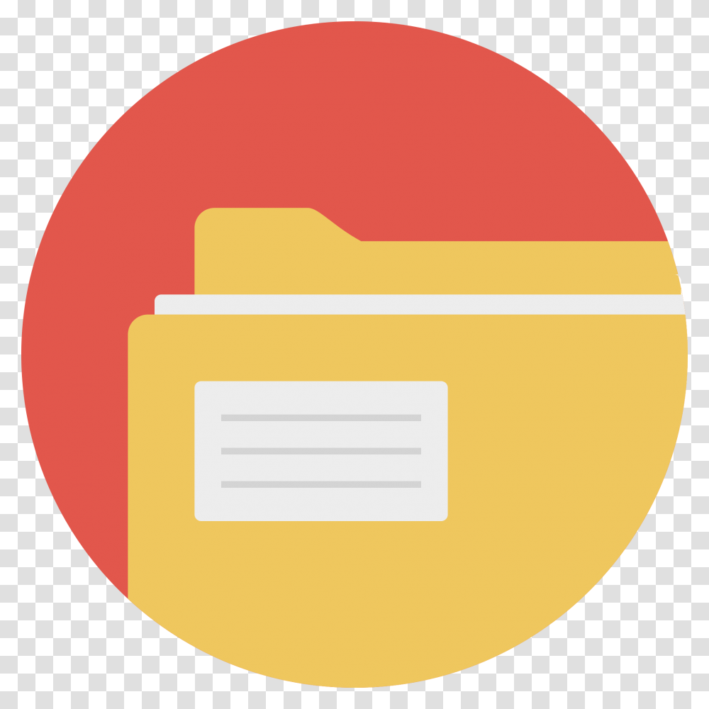 Folder Icon Circle, Label, File, File Folder Transparent Png