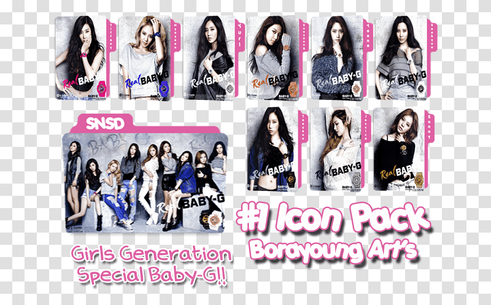 Folder Icon Pack Snsd Borayoung Doll, Person, Photo Booth, Poster, Advertisement Transparent Png