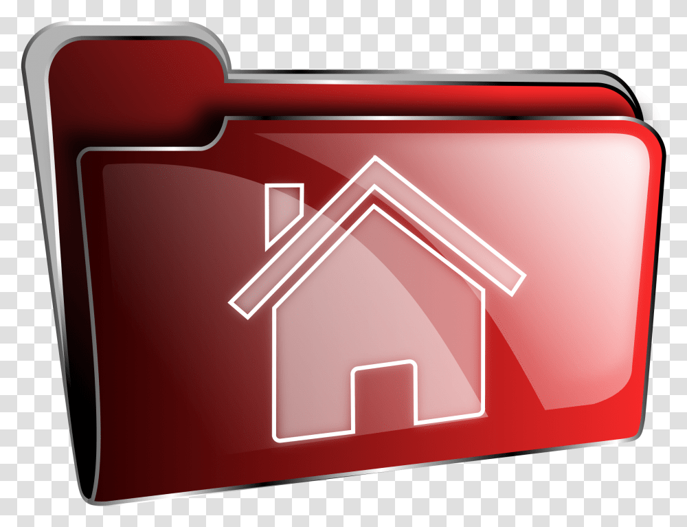 Folder Icon Red Home Clip Arts Linux Home Folder Icon, Mailbox, Letterbox, Bag Transparent Png