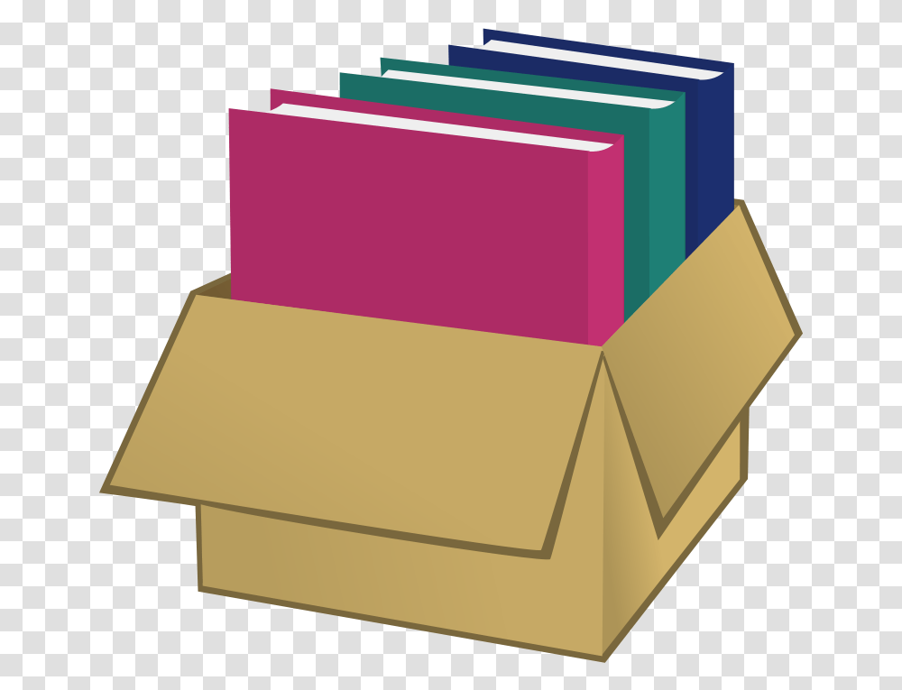 Folder Racks Books In A Box Clipart, Cardboard, Carton Transparent Png