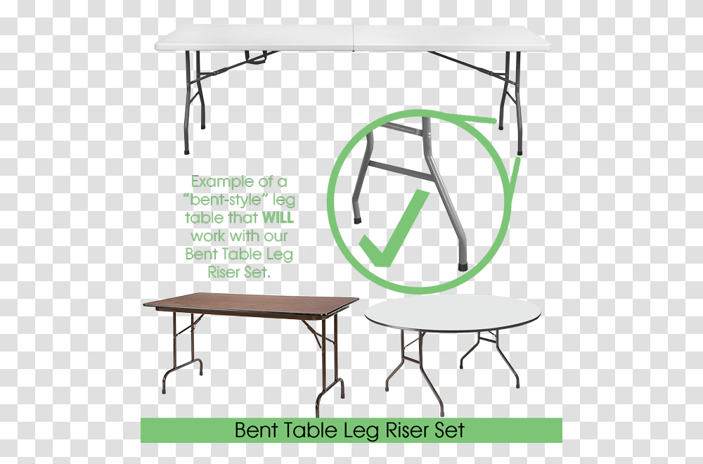 Folding Table Leg Risers The Easy Way To Give Your, Furniture, Tabletop, Desk, Coffee Table Transparent Png