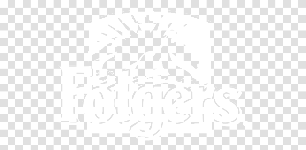 Folgers Folgers Logo White, Text, Stencil, Symbol, Alphabet Transparent Png