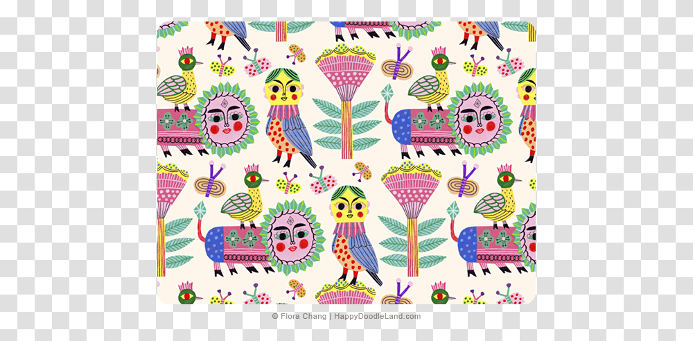 Folk Pattern Flora Chang, Doodle, Drawing, Embroidery Transparent Png