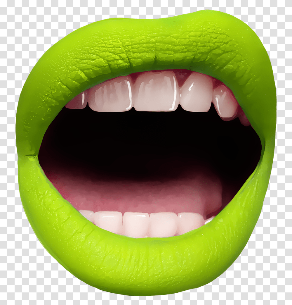 Follow Pedromartinx Green Lips, Mouth, Teeth, Tongue Transparent Png