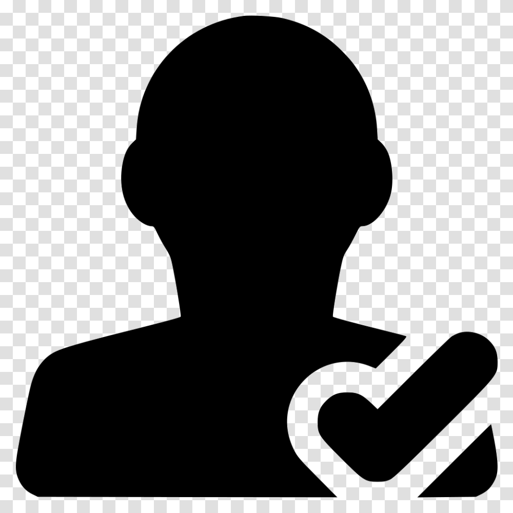 Follow Svg Icon Customer Image Black And White, Silhouette, Person, Human, Stencil Transparent Png