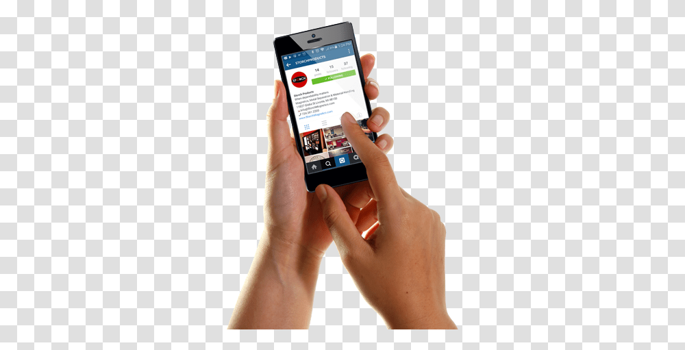 Follow Us Cell Phone Social Media Cell Phone Social Media, Mobile Phone, Electronics, Person, Text Transparent Png