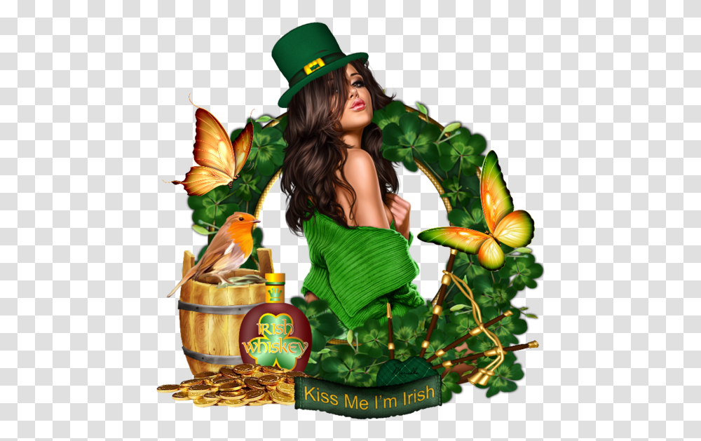 Fond Ecran St Patrick, Person, Hat, Green Transparent Png