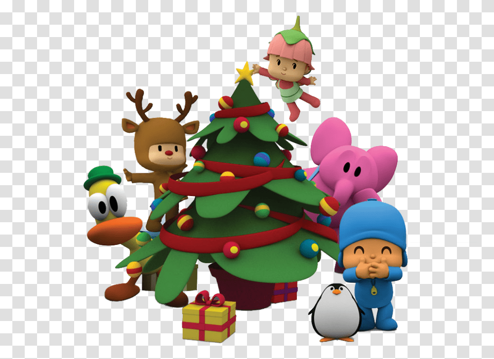 Fondos De Pantalla Animados Gratis Para Pc Pocoyo Navidad, Tree, Plant, Ornament, Christmas Tree Transparent Png