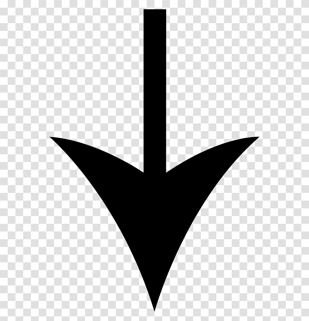 Font Arrow Down Emblem, Stencil, Silhouette Transparent Png