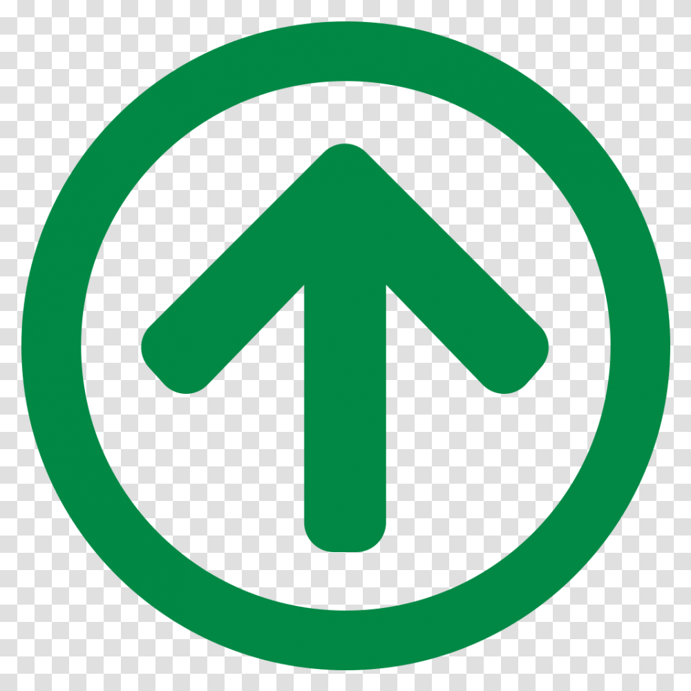 Font Awesome 5 Regular Arrow Circle Up Green Traffic Sign, Pedestrian, Recycling Symbol, Logo Transparent Png