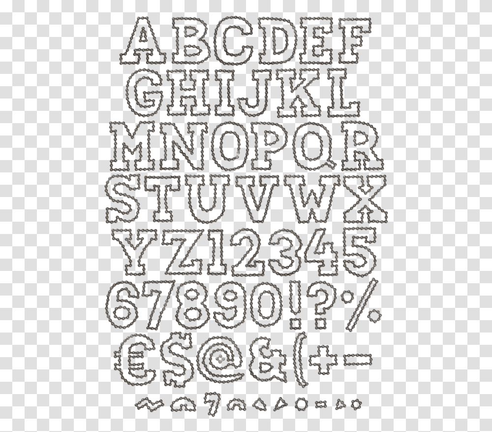 Font Handmadefont Handmade Outline Of Alphabet On Background, Rug, Word, Number Transparent Png